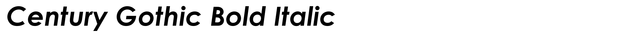 Century Gothic Bold Italic image